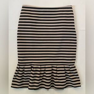 White House Black Market striped flounce Skirt size 0 00